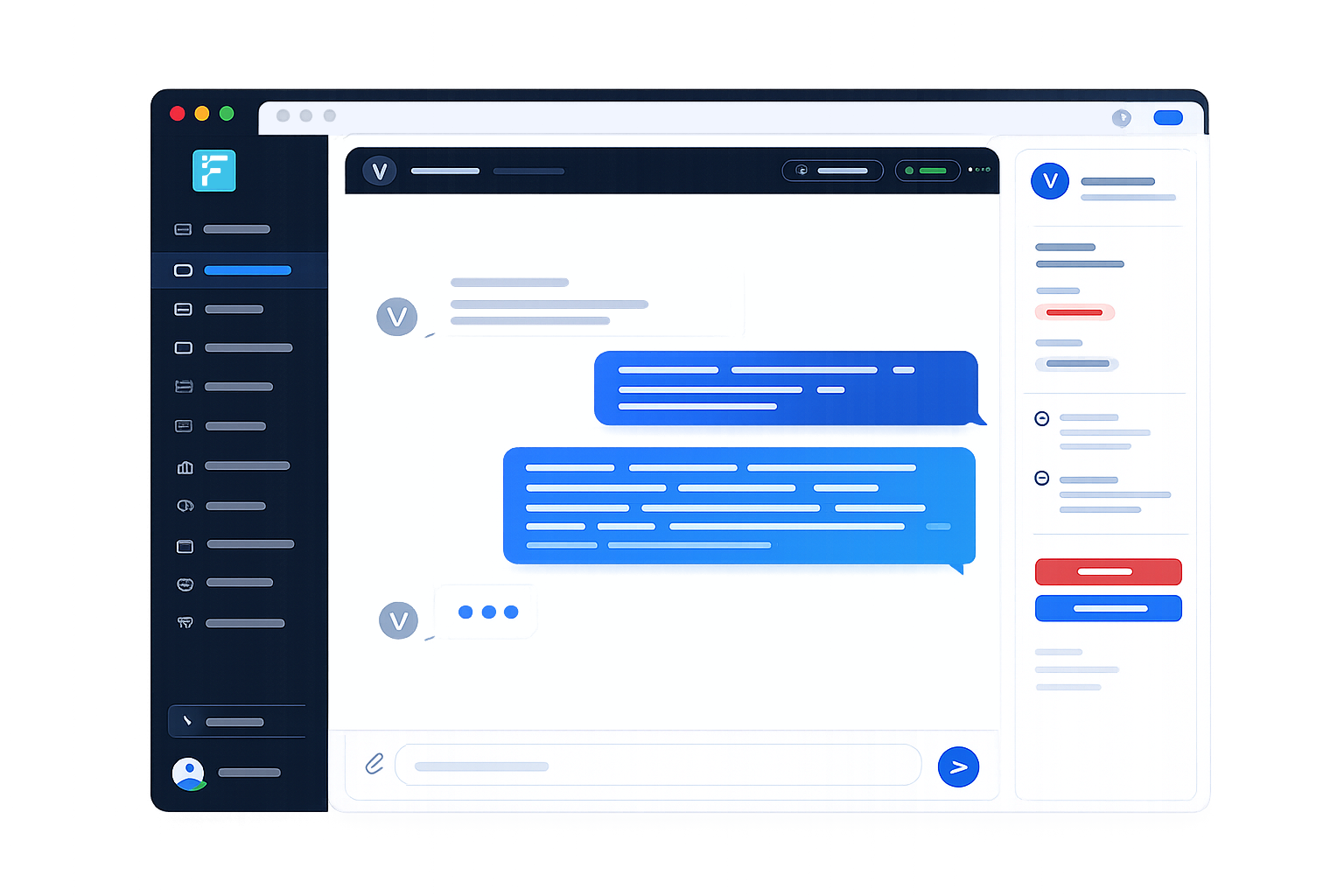 Operator client showing the Humagician conversation inbox